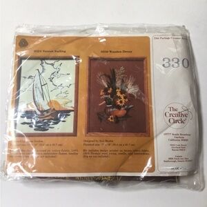 NOS Creative Circle Needlework Kit #330 Wooden Decoy Crewel Embroidery Duck